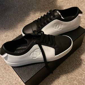 Black & White Chanel Sneakers